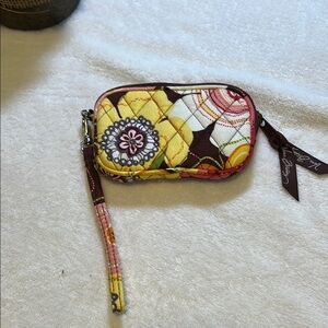 Vera Bradley Yellow and Pink Clutch Wristlet